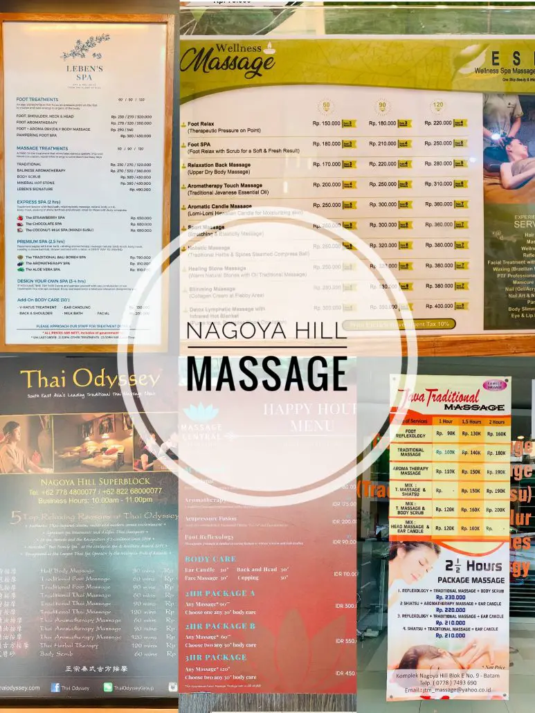 Nagoya Hill Massage Price List Of 5 Massage Centers In Nagoya Hill